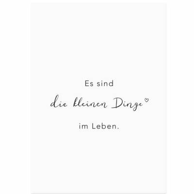 Eulenschnitt: Postkarte mit Spruch Kleine Dinge