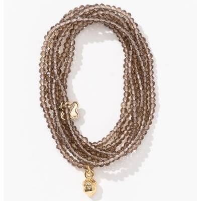 Lumisha: Halskette Mini-Kristallkette rauch Anhänger