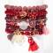 Lumisha Armband beere 4mm-rot-Drop gold
