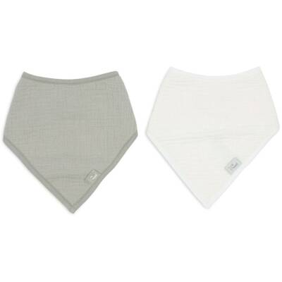 Bandana Halstuch Musselin Olive-Creme 2er-Set Jollein