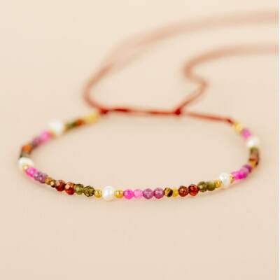 Muja Juma: Armband verstellbar Rubin Mixed