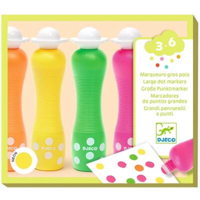 Djeco: Malstifte mit Schaumstoffspitze Neon 4Farben