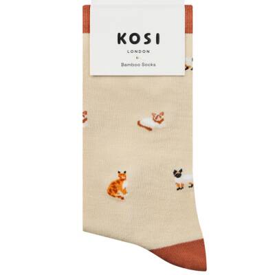 Katzen Socken Damen Bambus Gr36-42 Kosi