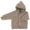 Engel: Wollfleece Jacke mit Kapuze walnuss