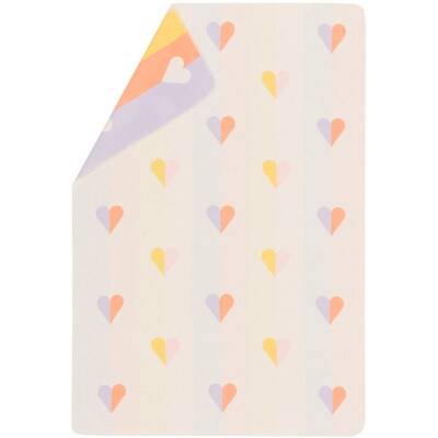 David Fussenegger: Kinderdecke Herzen creme 100x140