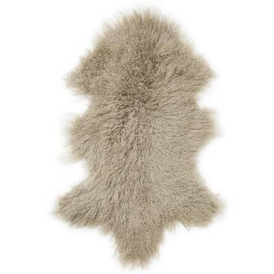 Schaffell Langhaarig Shansi taupe 55x95cm
