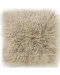 Schaffell Kissen Langhaar Shansi taupe 40x40 cm