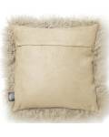 Schaffell Kissen Langhaar Shansi taupe 40x40 cm
