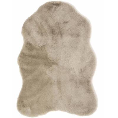 Kunstfell waschbar Fluffy Taupe 60x90cm Skinnwille