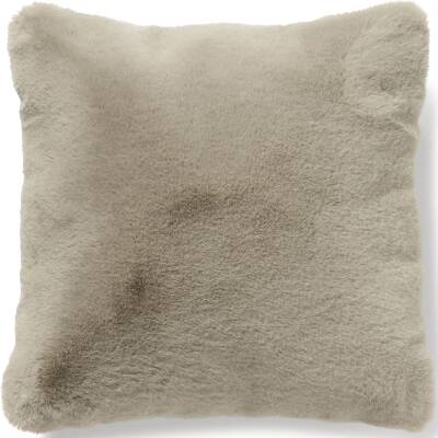 Kunstfell Kissen 45x45cm Fluffy Taupe Skinnwille