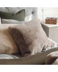 Kunstfell Kissen 45x45cm Fluffy Taupe Skinnwille