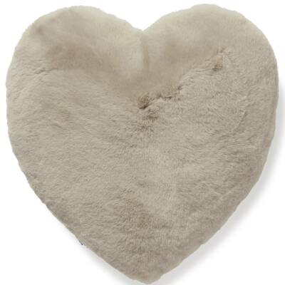 Herzkissen Kunstfell 45cm Fluffy Nougat Skinnwille
