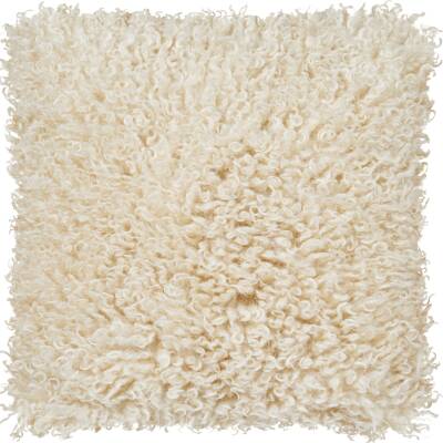 Kunstfell Kissen gelockt 45x45cm beige Skinnwille
