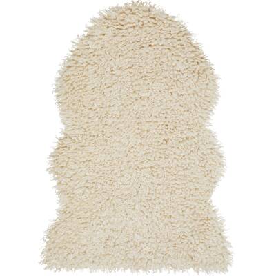 Kunstfell waschbar gelockt 60x90cm beige Skinnwille