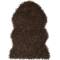 Kunstfell waschbar gelockt 60x90cm braun Skinnwille