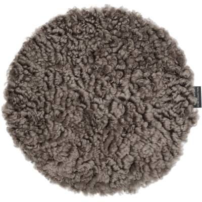 Rundes Sitzkissen Fell Kurzhaar Curly Sahara 34cm