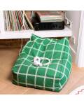 Sitzsack Nobodinoz Vibes Green White Windowpane