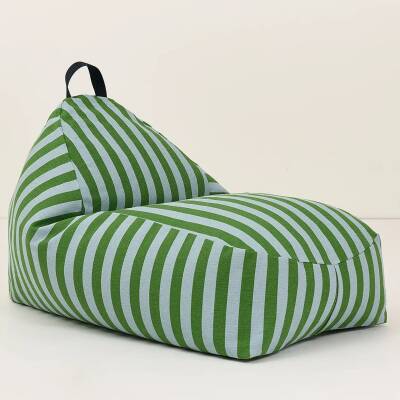 Sitzsack Nobodinoz Bliss Green Blue Stripes