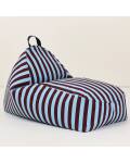 Sitzsack Nobodinoz Bliss Burgundy Blue Stripes
