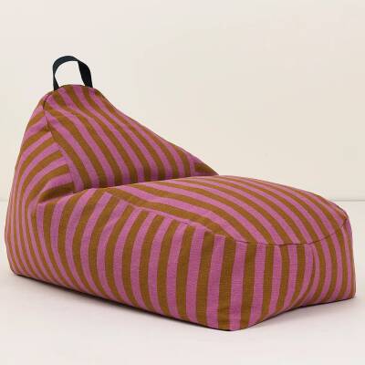 Sitzsack Nobodinoz Bliss Pink Curry Stripes