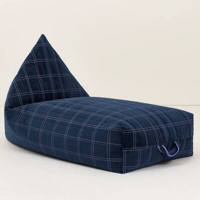 Nobodinoz Sitzsack Samt Oasis blau purple Eco-Velvet