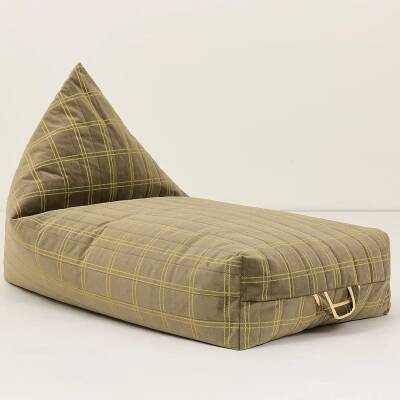 Nobodinoz Sitzsack Samt Oasis oliv lemon Eco-Velvet