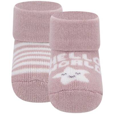 Babysocken rosa Hello World 2erPack Ewers