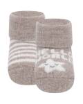 Babysöckchen beige Hello World 2erPack Ewers