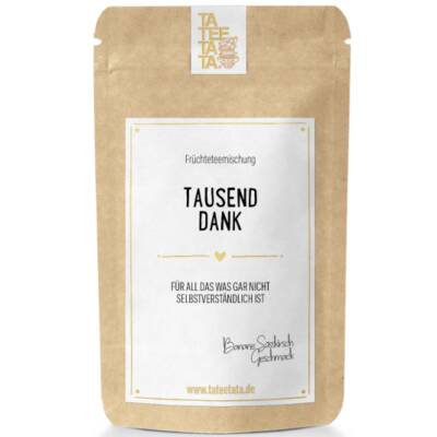 Tateetata: Früchtetee 15g Tausend Dank