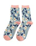 Miss Sparrow: Bambus Socken Lazy Daisy hellblau
