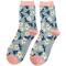 Miss Sparrow: Bambus Socken Lazy Daisy hellblau