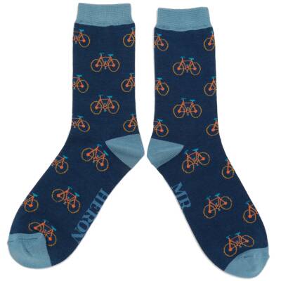Mr Heron: Bambus Socken Herren Cycling navy
