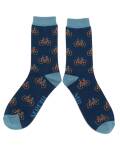 Mr Heron: Bambus Socken Herren Cycling navy