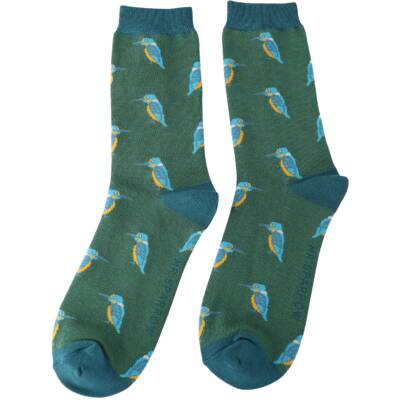 Mr Sparrow: Bambus Socken Herren Kingfishers Green