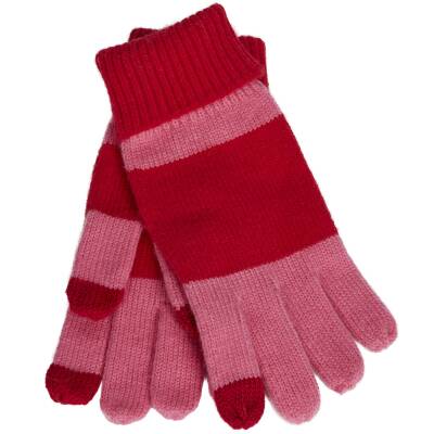 The Moshi: Handschuhe gestrickt rot-pink