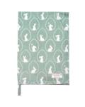 Krasilnikoff: Geschirrtuch Bunnies grün 50x70cm