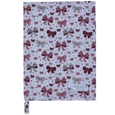 Krasilnikoff: Geschirrtuch Schleifen rot 50x70cm