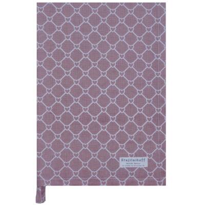 Krasilnikoff: Geschirrtuch Diagonal Hearts rosa