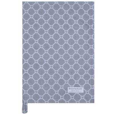 Krasilnikoff: Geschirrtuch Diagonal Hearts grau