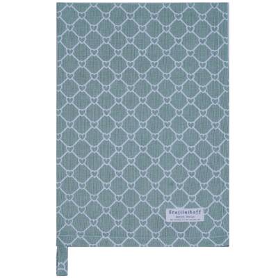 Krasilnikoff: Geschirrtuch Diagonal Hearts grün