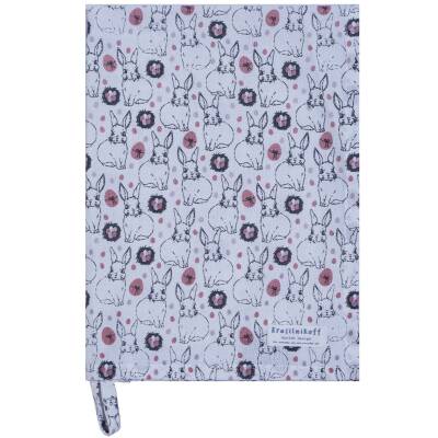 Krasilnikoff: Geschirrtuch Bunnies and eggs rosa