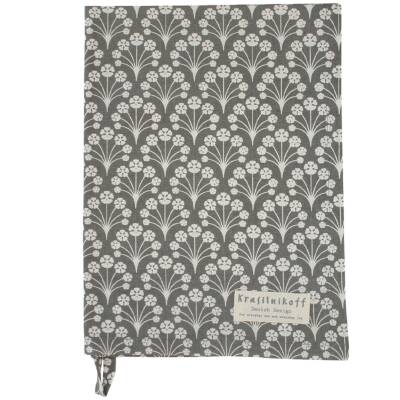 Krasilnikoff: Geschirrtuch Bouquet dunkelgrau 50x70cm