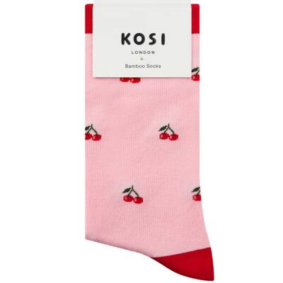 Kosi Socken Damen Bambus Kirschen Gr36-42