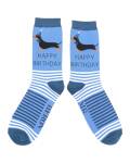 Mr Heron: Bambus Socken Herren Birthday Dackel denim