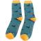 Mr Heron: Bambus Socken Herren Dackel  petrol