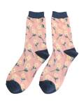 Miss Sparrow Bambus Socken Damen Petite Flowers rosa