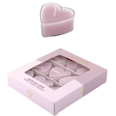 Deko Teelichter Love Hearts rosa 9erSet Home Society