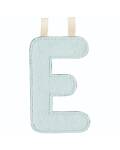 Stoffbuchstaben zum Aufhängen nachtleuchtend E blau