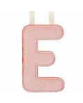 Stoffbuchstaben zum Aufhängen nachtleuchtend E rosa