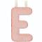 Stoffbuchstaben zum Aufhängen nachtleuchtend E rosa